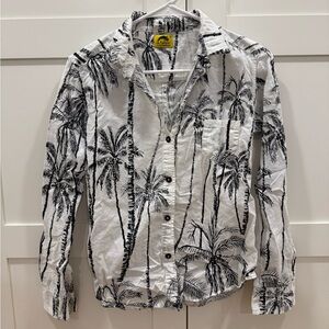 Kealopiko Black and White Palm Tree Women’s Shirt Medium